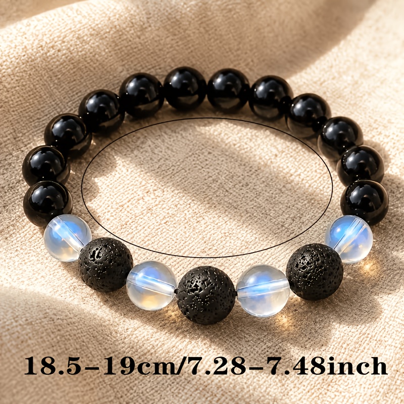Gothic Style Natural Agate Handmade Bracelet, Unisex